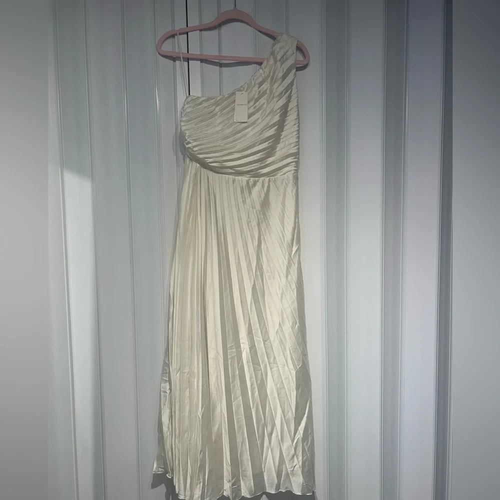 The A&F Giselle Pleated One-Shoulder Maxi Dress M NWT - Picture 5 of 6